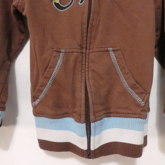 NIKE | size 6 | Brown Zip-Up Hoodie | Embroidered NIKE Logo - Picture 9 of 15